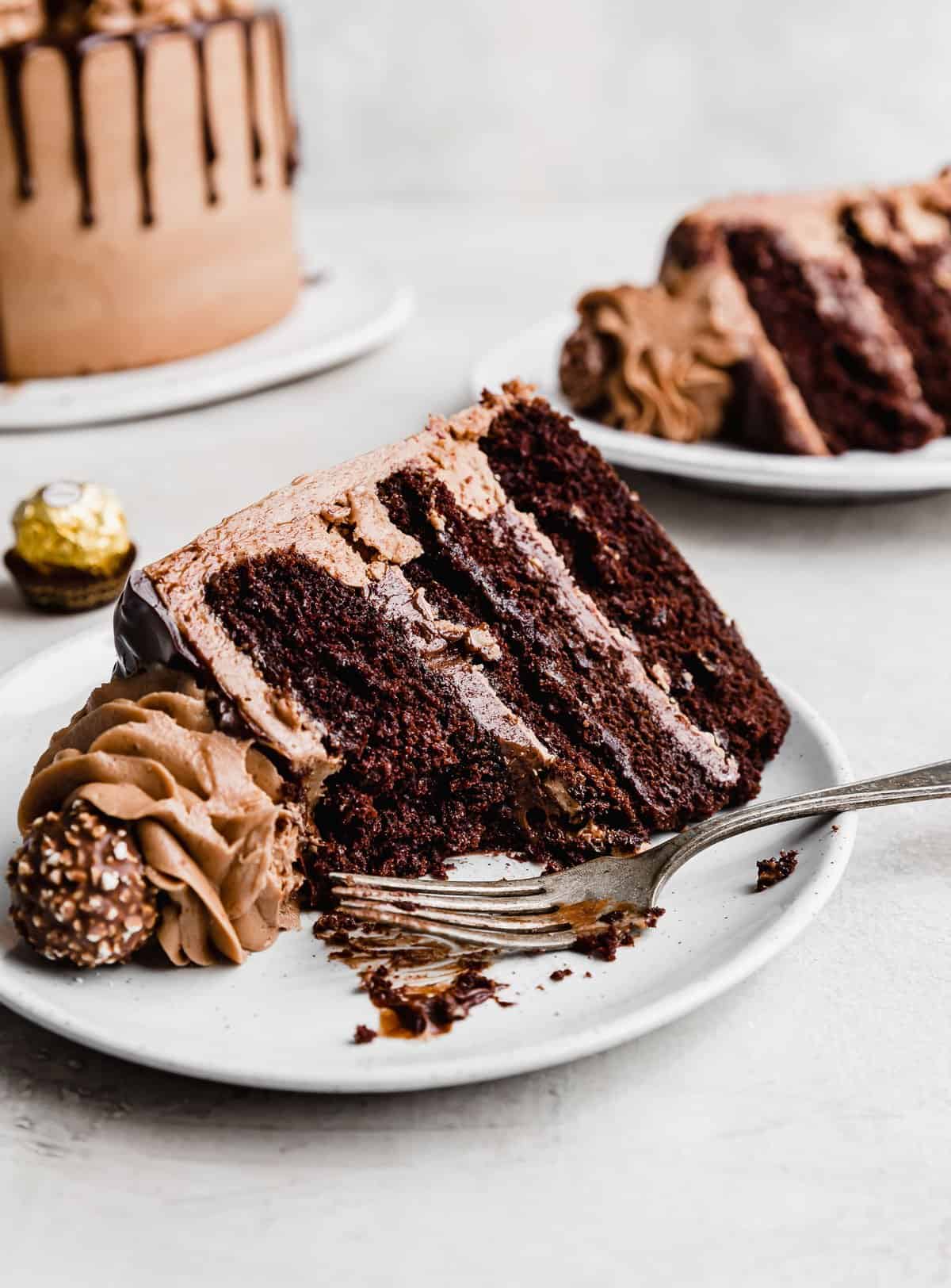 Ferrero Rocher Cake Slice